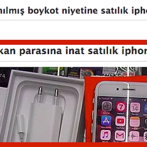 Besmeleli, kullanılmış, boykot niyetine satılık iPhone Besmeleli, kullanılmış, boykot niyetine satılık iPhone
