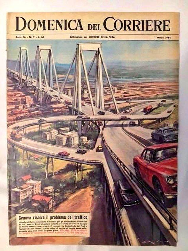 1182 metrelik betonarme Morandi Köprüsü 1967 yılında hizmete açılmıştı.