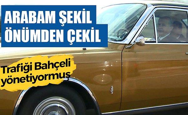 22. "Bahçeli 82 model Chrysler'ıyla Ankara caddelerinde turladı"