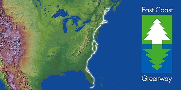 7. Maine’den Florida’ya kadar kesintisiz devam etmesi planlanan bir bisiklet yolu projesi var. 2500 km'den uzun!