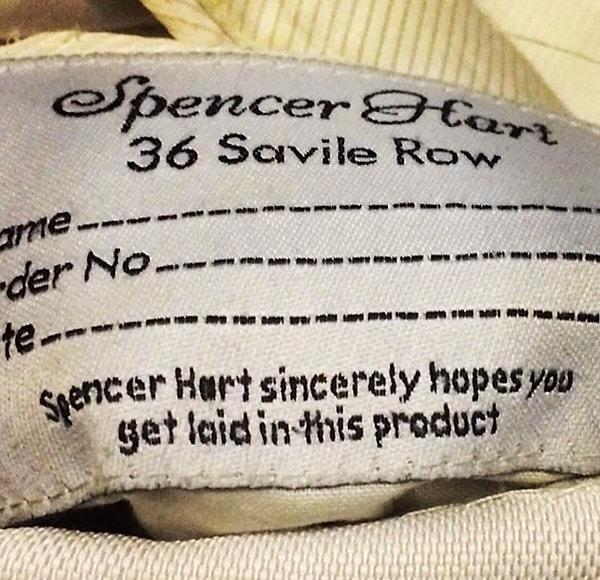 10. "Spencer Hart içtenlikle bu ürünün içinde mercimeği fırına vermenizi diliyor."