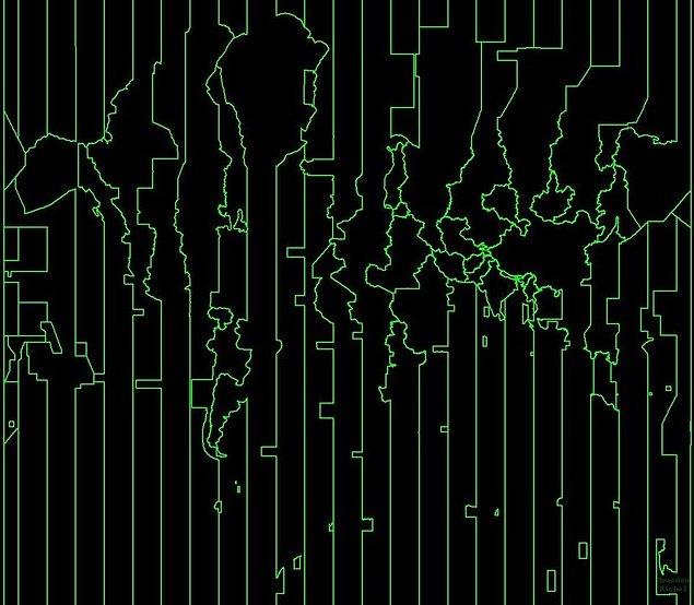 11. Dünya haritası. Ama zaman dilimlerinden ibaret bir harita.