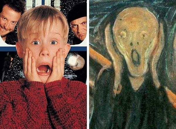 11. Edvard Munch'ın 'The Scream' tablosu Evde Tek Başına'nın o meşhur posterine ilham verdi.