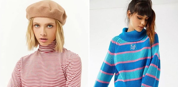 12. Как вам такие гольфы и свитера в полосочку? По-моему, смотрятся очень даже мило ❤️