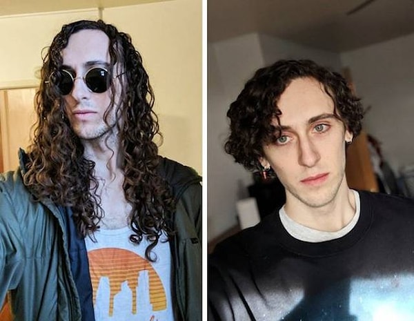 18. "Избавился от длинных волос. Чувствую себя странно"