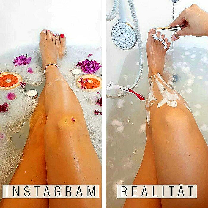 Веселая правда о том, как отличается реальная жизнь девушки от инстаграмной