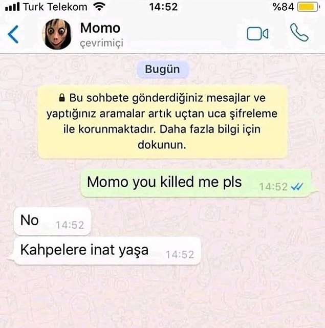 19. Momo, cevabını verdi.