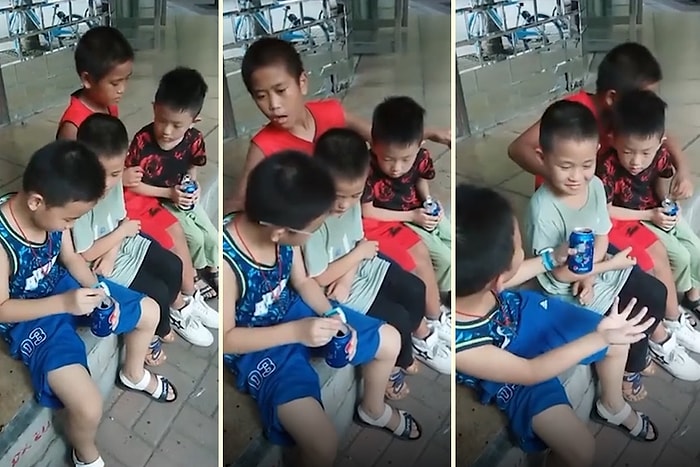 Arkadaşlarına Basit Ama Etkili Kaybolan Pipet Numarası Yapan Ufaklık