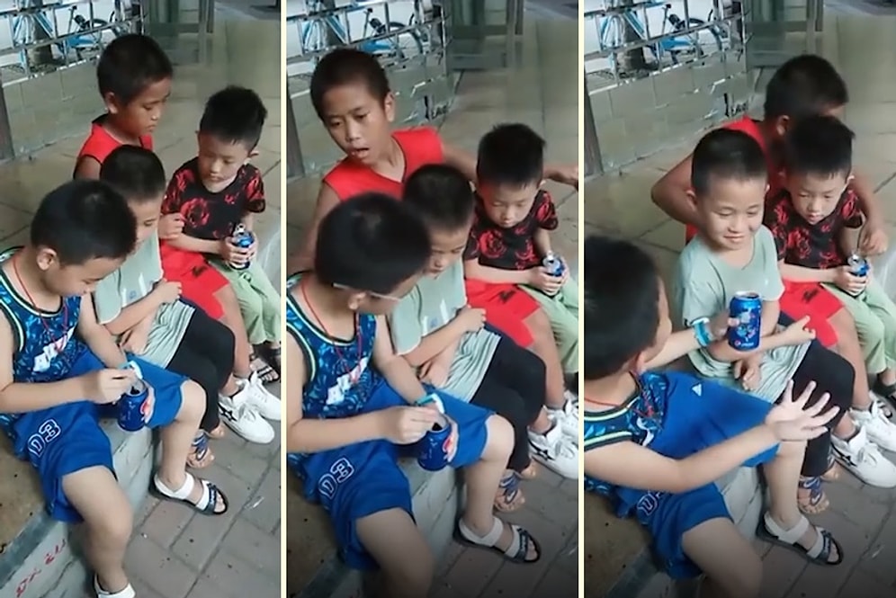 Arkadaşlarına Basit Ama Etkili Kaybolan Pipet Numarası Yapan Ufaklık