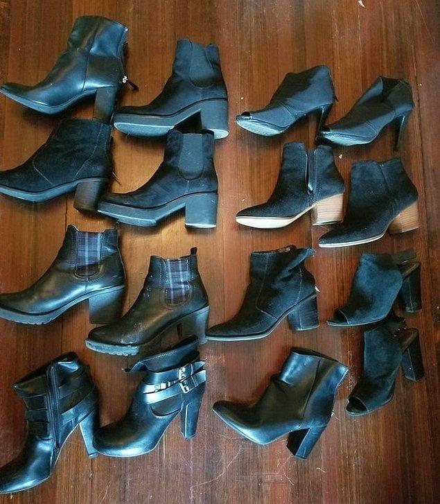 4. "Kız arkadaşım her seferinde aynı ayakkabıları satın almak istediğimi söylüyor, aynı zamanda gardırobu böyle."