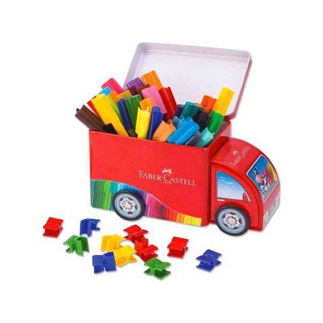 6. Efsane kutusuyla beraber bir kamyon dolusu keçeli kalem: Faber Castell 33 Renkli Keçeli Kalem Seti + Kamyon.