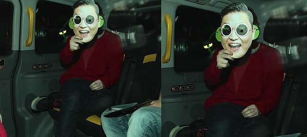 12. Эд Ширан подставляет лицо своего южнокорейского коллеги