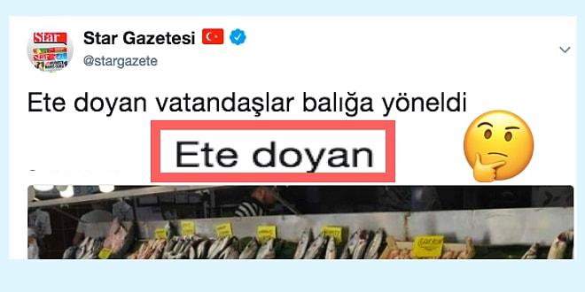 Star Gazetesi'nin "Ete Doyan Vatandaşlar Balığa Yöneldi" Haberine Tepkilerini İğneleyerek Gösteren İnsanlar