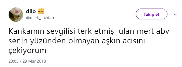 Bazen de işler öyle bir hâl alır ki, çekilen aşk acısını siz devralırsınız.