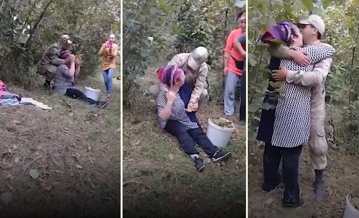 Askerden İzne Gelen Mehmetçik'ten Annesine Duygu Dolu Sürpriz