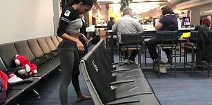 Uçağı Beklerken Sıkılan Kadından Havalimanında Muazzam Bir Limbo Gösterisi