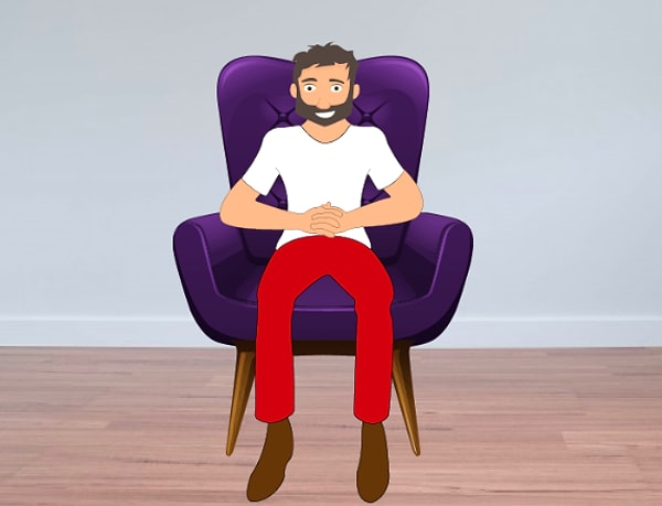 Руки сцеплены вместе: