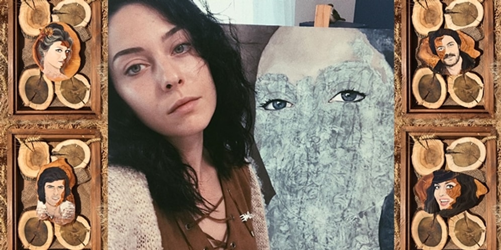 Tam Bir Yetenek! Yeşilçam Yıldızlarını Ağaç Kütüklerine Estetik Bir Yorumla Resmeden Seçil'le Tanışın