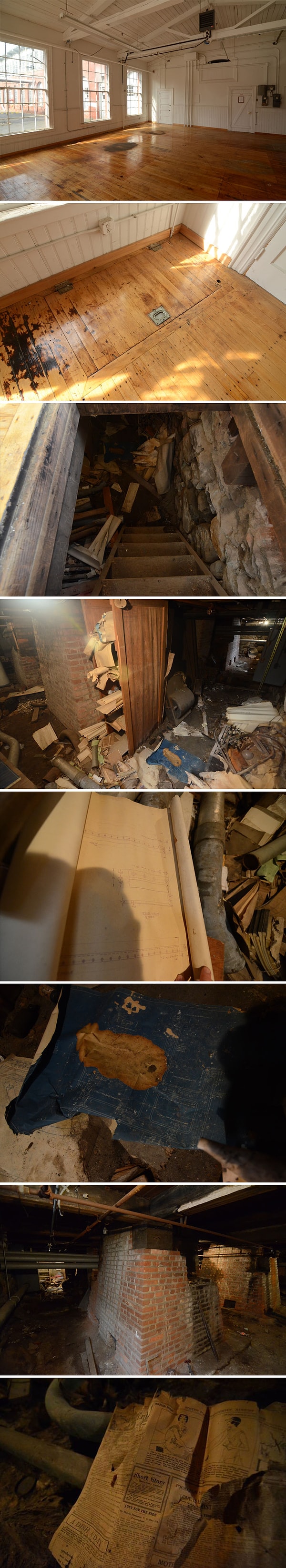 10. "Помогал отцу переехать в его новый офис. Случайно нашли дверцу в подвал"