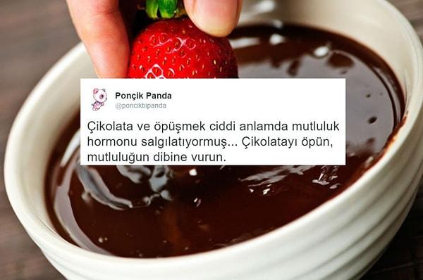 12. Çikolata yiyerek kendini dünyanın en mutlu insanı hissedebilirsin. 😍
