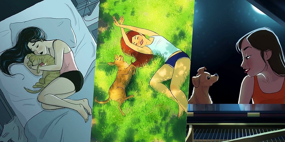 "Усы, лапы, хвост": мимими-иллюстрации о том, как счастливы те, у кого есть домашние животные