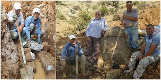 Kuruyup Giden Su Yollarını Yaban Hayvanları Yaşasın Diye Kazma Kürekle Onaran İşçi Emeklisi Abilerimiz