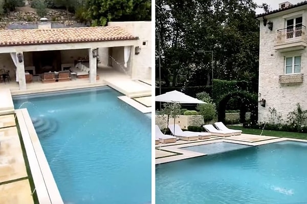 7. Во-первых, какой особняк без бассейна олимпийского размера, оборудованного многочисленными фонтанами.