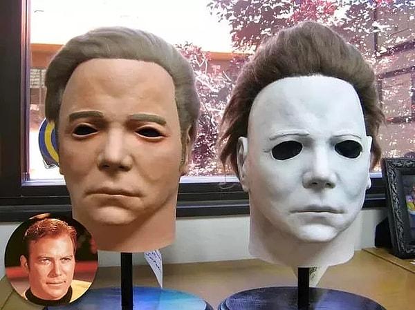 65. Halloween filminde Michael Myers'ın taktığı maske, Kaptan Kirk'ün suratının beyaza boyanmış hali.