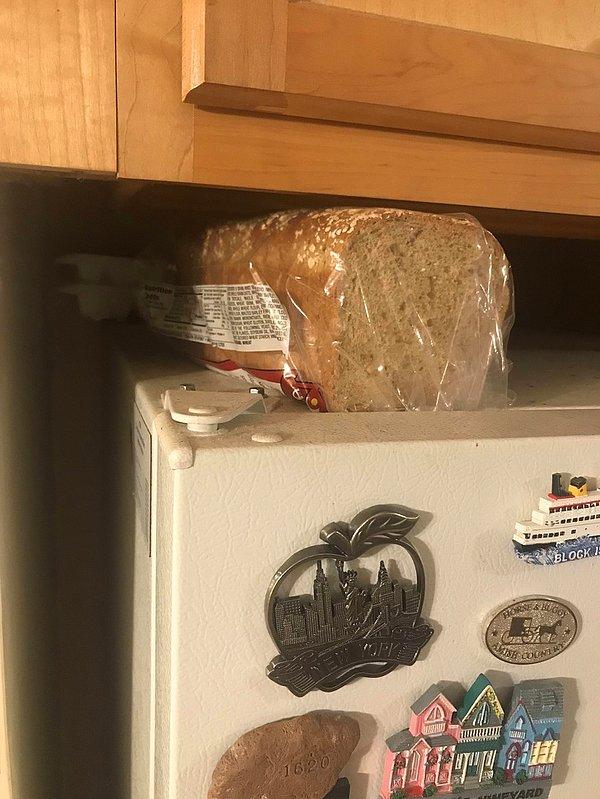19. Ekmeğin taze kalmasını istiyorsanız buzdolabının kapağını kullanabilirsiniz.