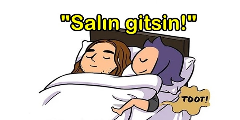 Sevgilinin Yanındayken Gaz Çıkarma Gerginliğini Atlatmanın Yollarını Anlatan Birbirinden Eğlenceli İllüstrasyonlar