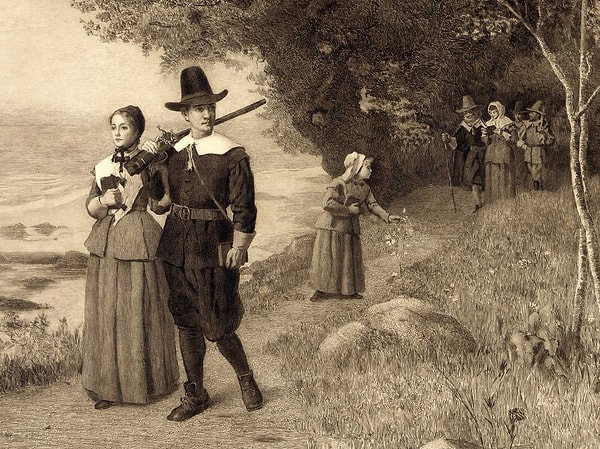 6. Пилигримы, переезжающие в Новый свет, остановились у Плимутского камня, потому что у них кончилось пиво. Если бы не это обстоятельство, они бы причалили в Вирджинии