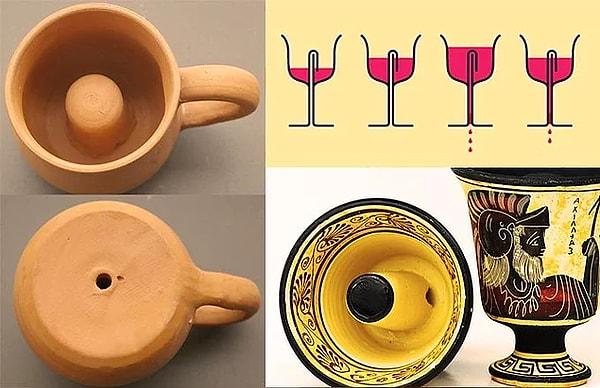 88. Pisagor'un adalet kupası eğer bardağı çok doldurursanız şarap içinden tamamen boşalsın diye icat edilmiştir.