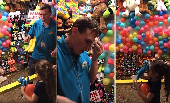 Dart Okunu Atmak İçin Aceleci Davranınca Balon Yerine Adamı Alnından Vuran Ufaklık