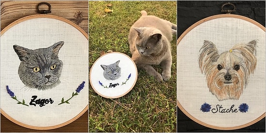 Büyükannelerinizin Kanaviçelerini Unutun: Evcil Hayvanların Kanaviçe Portrelerini Yapan Ceren Oğuzülgen ile Tanışın!