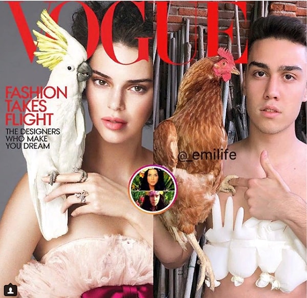 5. Феррари говорит, что часто он получает вдохновение благодаря семейству Кардашян и итальянскому блогеру Кьяре Ферраньи.