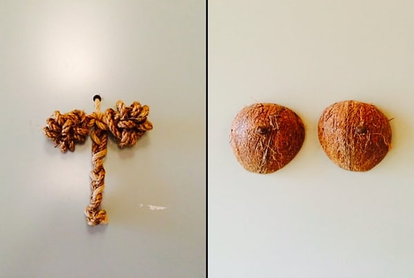 8. "Ребята, нужно придумать классные значки для туалетов в нашем ресторане!" "Нет проблем, шеф! Прикрепим к дверям гениталии в стиле "эко"!"