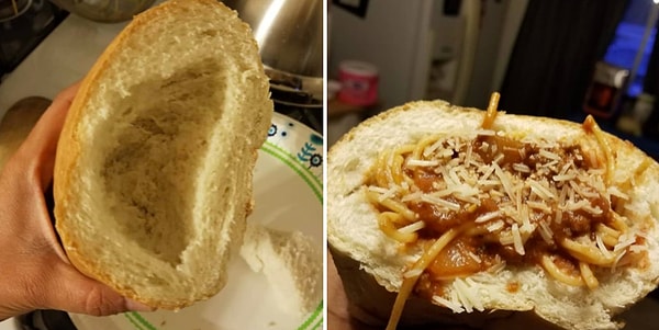 15. Багет + спагетти: как вам такое сочетание?