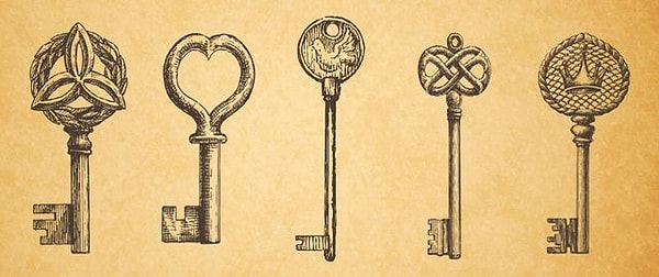 С давних времен ключи считались мистическим символом, и их использовали для совершения различных обрядов. Перед вами пять подобных атрибутов. Выберите тот, который наиболее вам симпатичен.