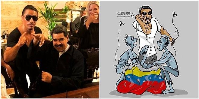 Sosyal Medyadan Tepki Yağdı: Açlık ve İşsizlikle Mücadele Eden Venezuela'nın Devlet Başkanı Maduro, Nusr-Et'te Görüntülendi