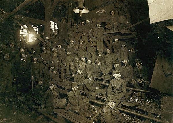 14. Pensilvanya'daki Ewen Breaker Maden Şirketi'nde öğle vakti. Yer: Güney Pittston, Pensilvanya