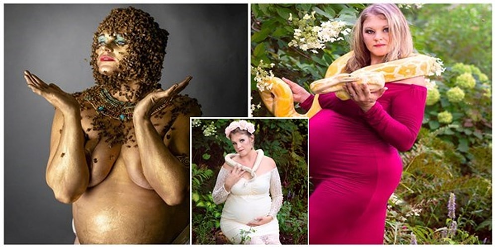 Vahşi Hayvanlarla Yaptığı Fotoğraf Çekimleriyle Ne Kadar Cesur Olduğunu Kanıtlayan Hamile Kadın