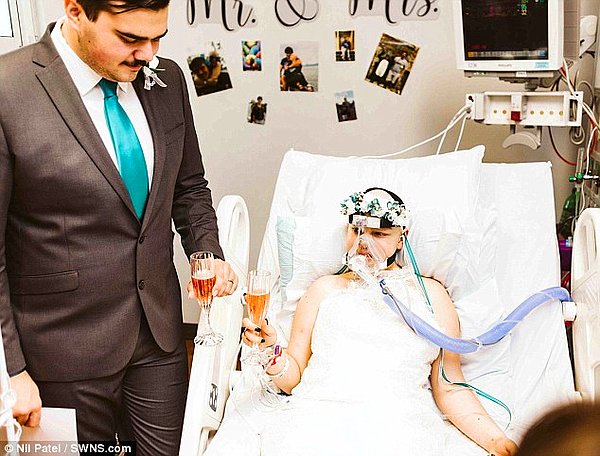 Nina, 19 yıllık kısa hayatında toplamda 163 ameliyat geçirmiş, evlenirken de oksijen maskesiyle nefes alabiliyordu.