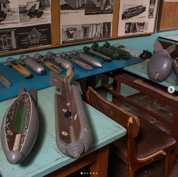 7. Заброшенное советское бомбоубежище с макетами авиационных бомб