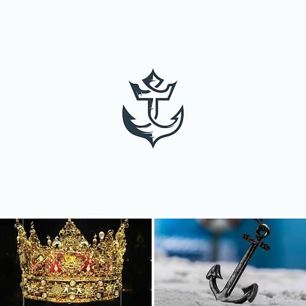 20. Корона + якорь