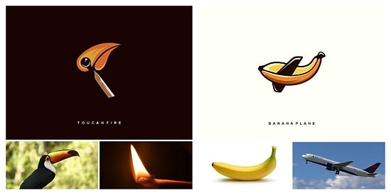 Индонезийский дизайнер  объединяет две несовместимые вещи для создания остроумных логотипов