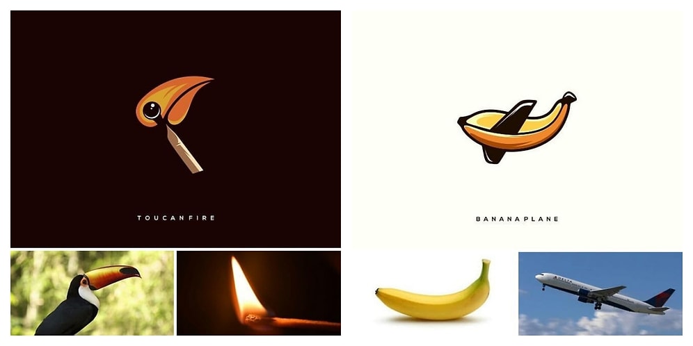 Индонезийский дизайнер  объединяет две несовместимые вещи для создания остроумных логотипов