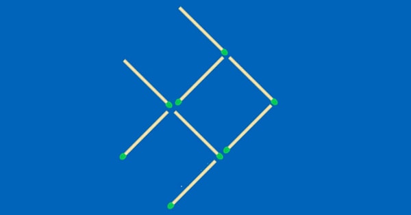 2. Рыбку из 8 спичек нужно заставить плыть в другую сторону, переместив 3 спички.