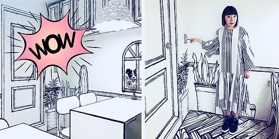 Необычное кафе в Сеуле, которое выглядит так, словно нарисовано на бумаге: попробуйте поверить своим глазам