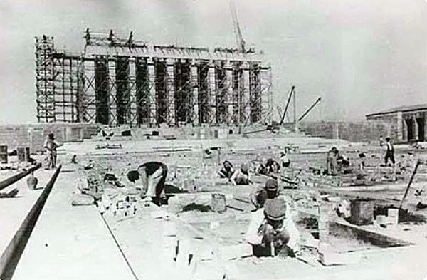 5. Anıtkabir'in yapım aşamasından bir fotoğraf.