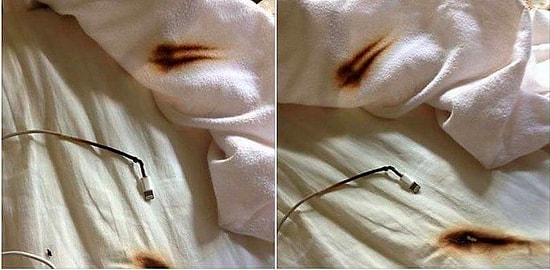 Пожарные предупреждают: очередной случай зарядки смартфона в постели привел к печальным последствиям